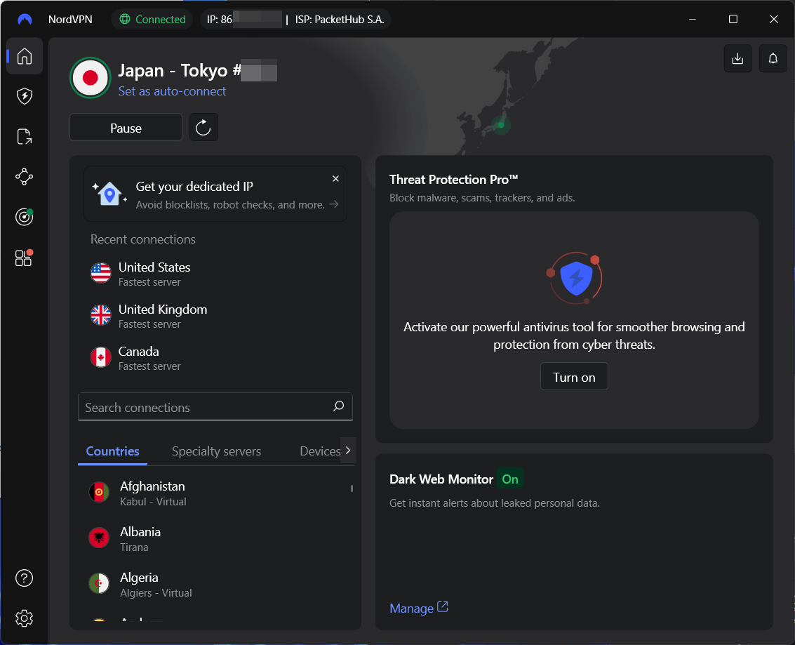 NordVPN Windowsソフト